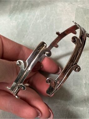 Taxco Sterling Silver Swirl Arm Wrap Bangle Bracelet Wave Design